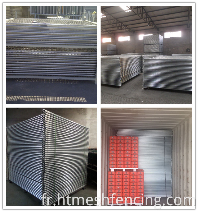 Panneaux de clôture temporaire en métal de 1,8x2,4 m de haute qualité pour la construction de maille de fil de clôture temporaire